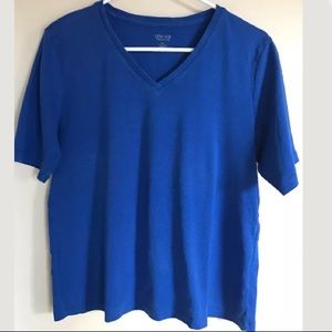 Chico’s TRUE COLOR TEE Cobalt Blue size 2(L)